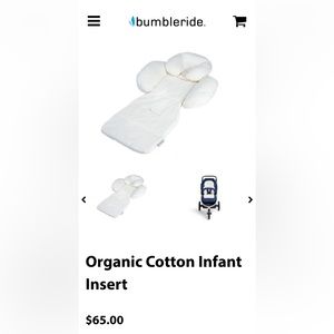 Bumbleride organic cotton infant insert for stroller